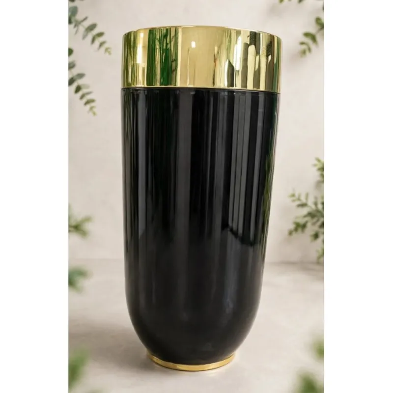 Гүл құмыра дөңгелек KD6754K+K, қара D39xH80