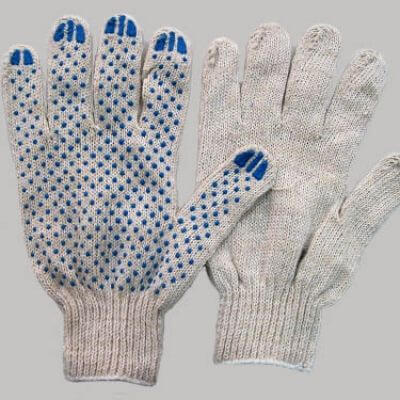 Перчатки х/б, ПВХ "точка", 10 класс Россия L 67715